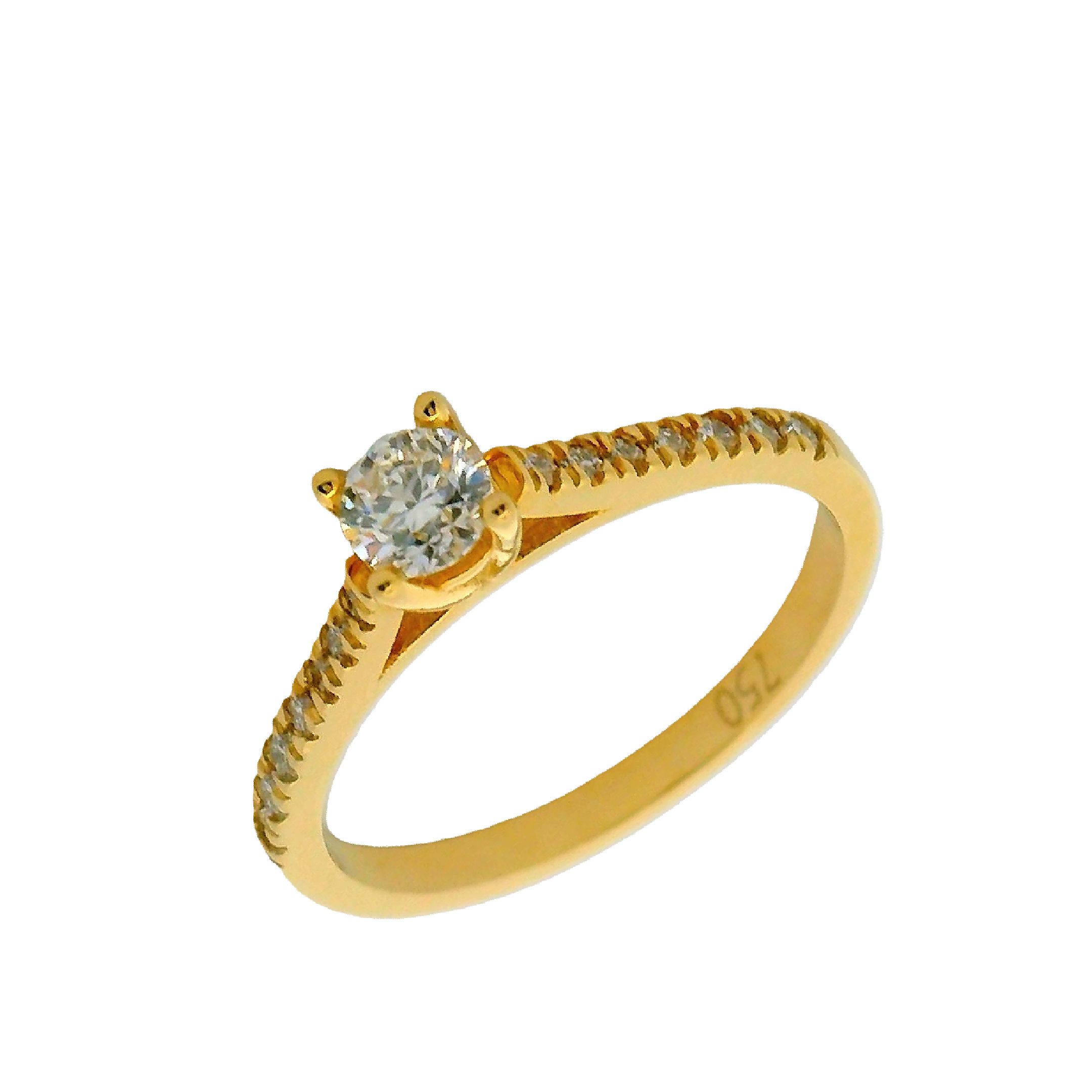 Deze ring van Louis Bros is vervaardigd uit 18 karaat geelgoud (2.52 gr.) en is gezet met en 15 briljant geslepen diamanten met een totaalgewicht van 0.34ct. De ring heeft een diameter van 4.7 mm, minimale breedte van 2 mm. en een hoogte van 6.5 mm. Deze ring straalt elegantie en verfijning uit. De glinsterende diamant in het midden trekt alle aandacht naar zich toe, terwijl de steentjes aan de zijkanten een extra vleugje schittering en glamour toevoegen. Het geelgoud geeft de ring een warme en klassieke uitstraling. Het is een tijdloos ontwerp dat perfect is voor elke gelegenheid, of het nu een speciale gebeurtenis is of gewoon voor dagelijks gebruik. Met deze ring om je vinger voel je je ongetwijfeld stralend en bijzonder. Deze ring bestaat uit onze lijn van exclusieve modellen sieraden met prachtige designs van hoge kwaliteit.
De ring is verkrijgbaar in meerdere afmetingen.